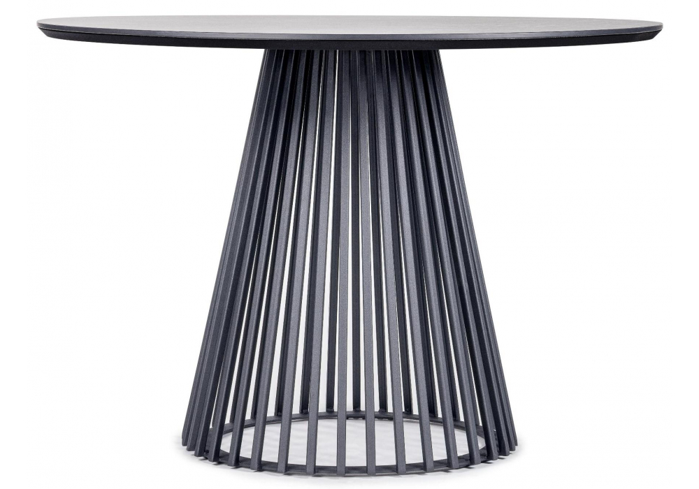 Керамический стол Woodville Нэнси 110 темно-серый, черный