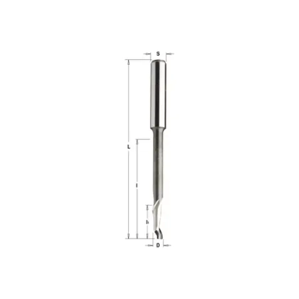 Фреза спиральная по алюминию HSS+Co Z1 S=8 D=8x14/68x100 RH CMT 189.080.51