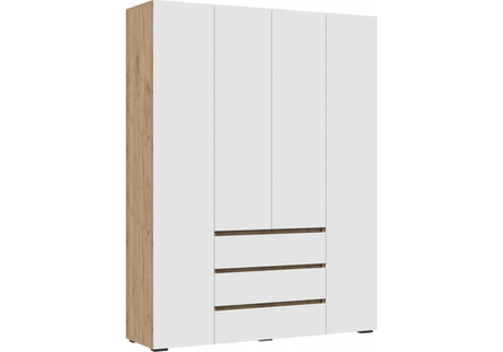 Шкаф Woodville Элла ШК 05 белый, дуб крафт золото