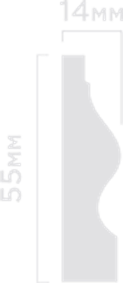 Плинтус HiWood, 55x14 мм