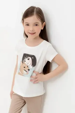 фуфайка  для девочки  КР 302561/сахар к489