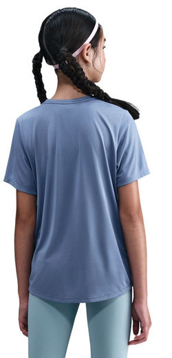 Футболка для девочки Nike Kids One Fitted Dri-Fit Short Sleeve - world indigo/white