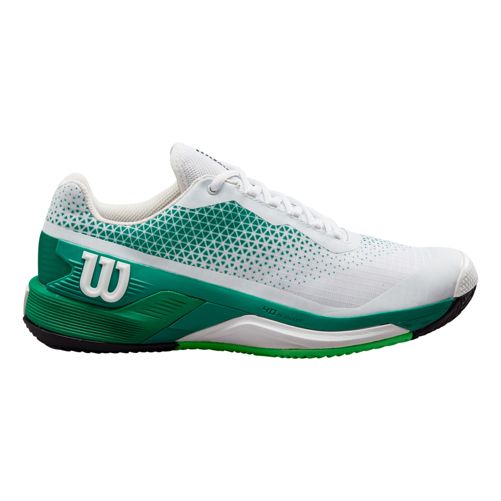 Мужские теннисные кроссовки Wilson Rush Pro 4.0 Clay Court Shoe Men - White, Green