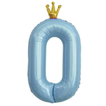 Фольгированные цифры с короной 102 см в ассортименте