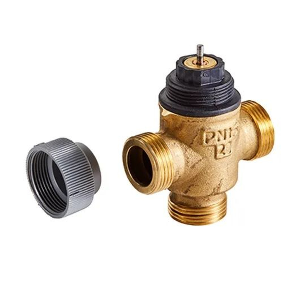 Клапан VG4800GC регулирующий, латунный, 3-х ходовой, муфтовый, TRV20, Ду20 (3/4"), 10005