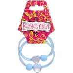 Резинки для волос детские 2шт «МЯТНЫЙ БУМ», сердечки и шарик, микс 5 цветов, d-5.5см (Кокетка)