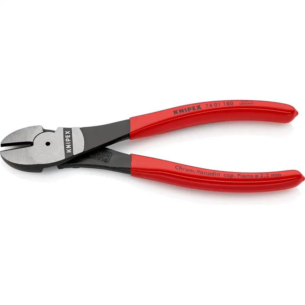 Кусачки боковые особой мощности черненые 180 мм Knipex 74 01 180