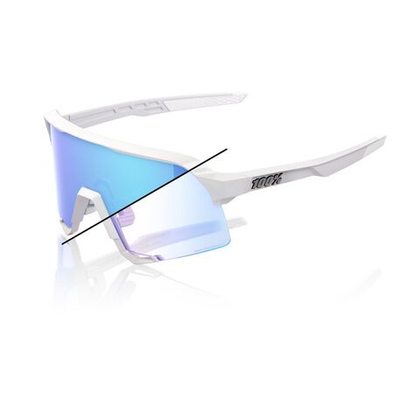 Спортивные очки с диоптриями 100% S3 LE Bastille - Pearl White Glitter - Blue Mirror Photochromic Lens