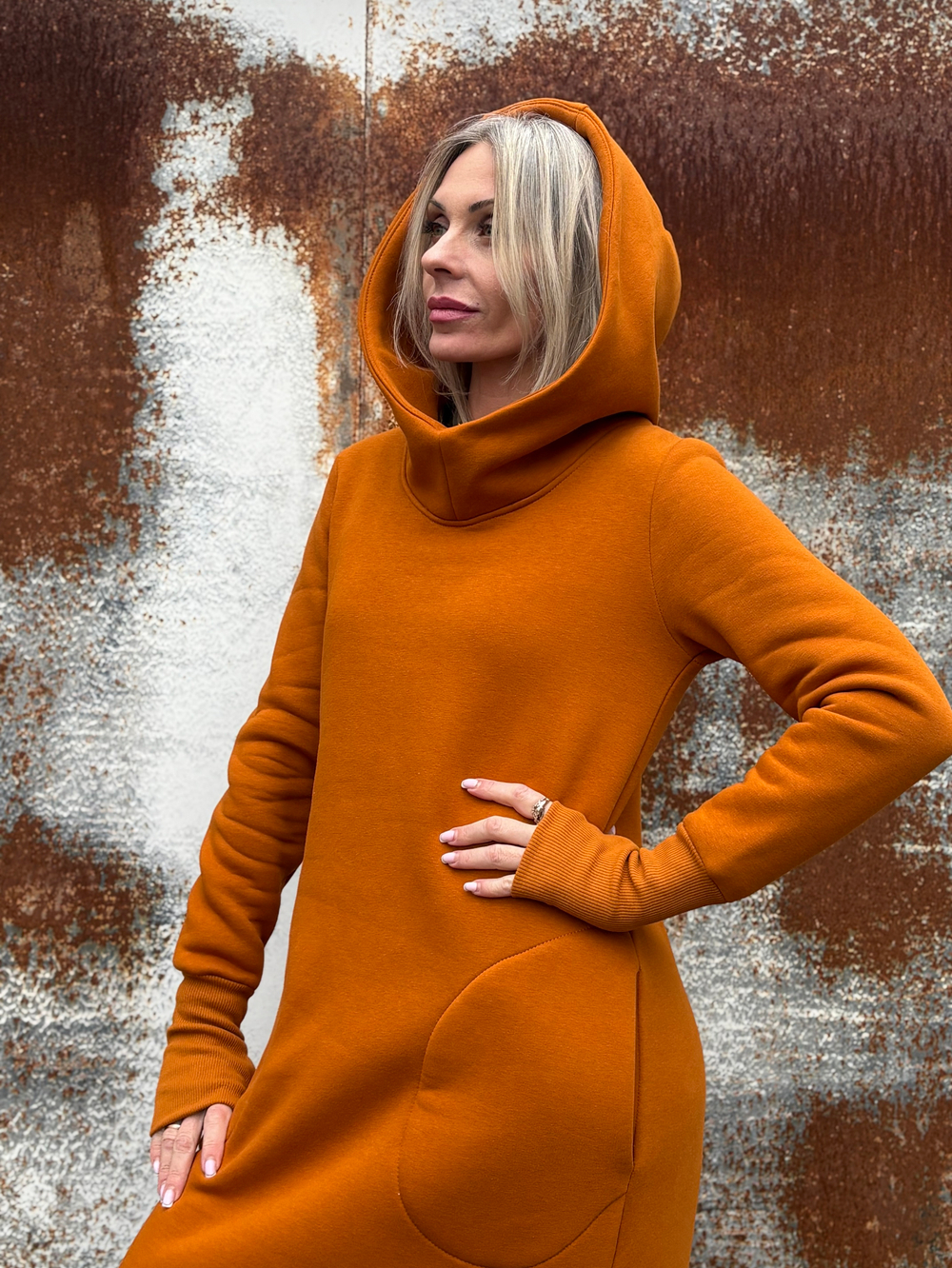 Платье Assassin /горчица / начес