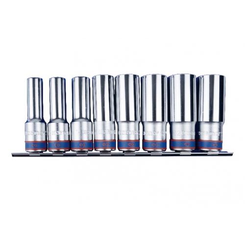 KING TONY (4308MR11) Набор глубоких торцевых головок 1/2", 6-гранные, 12-24 мм, 8 предметов