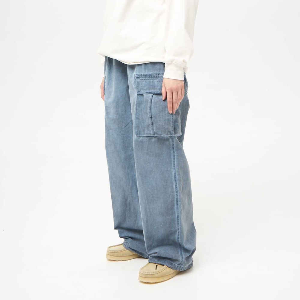 Купить Брюки Меч SS24 Cargo Garment Dyed синие Брюки Меч SS24 Cargo Garment Dyed синие