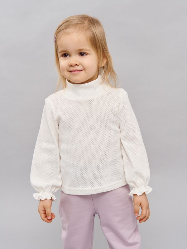 Лонгслив с воротником-стойкой 