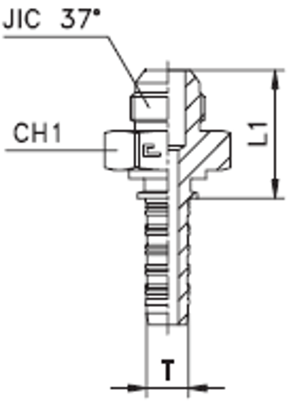 Фитинг DN 25 JIC (Ш) 1.5/8