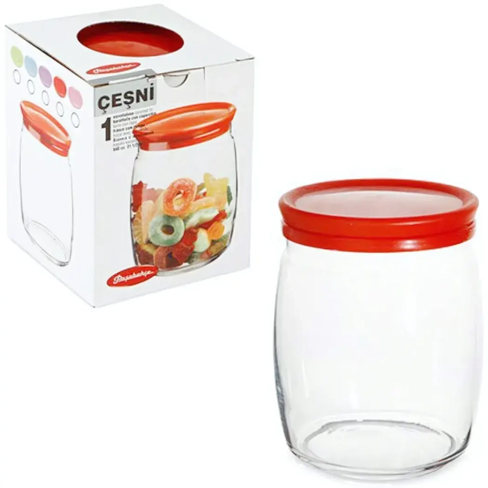 Банка для продуктов стеклянная 920мл «Чешни» 43004SLB