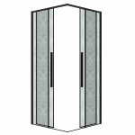 Душевой уголок Grossman Galaxy 300.K33.01.8080.21.02 80x80 стекло шиншилла/профиль черный матовый