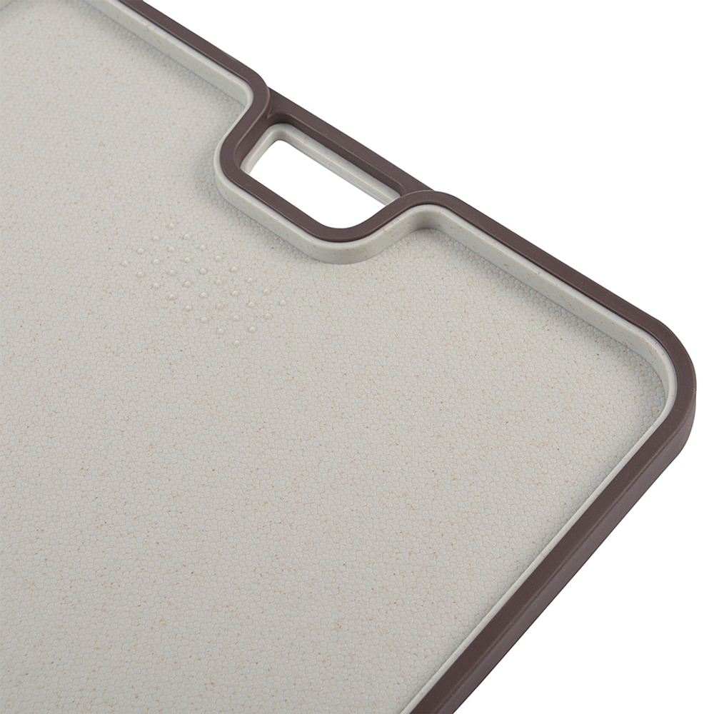 Доска разделочная 34х28см Smart Solutions Ness светло-серая с темно-сливовым кантом