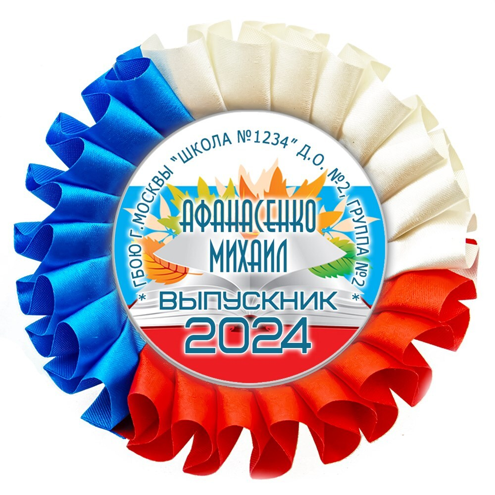 Наградная розетка именная. Арт. 18 6745