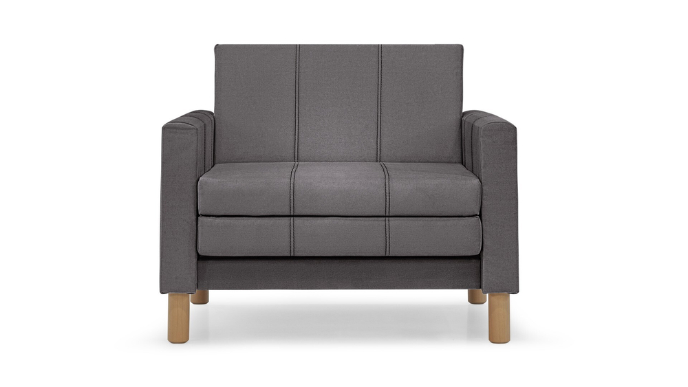 Кресло-кровать Уют Лайт Velutto 19 95*84*82 см, серо-красный Велютто Выкатной Фиеста