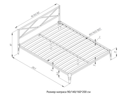 Кровать Форвард КМД 37 ТЕЯ 160 белый