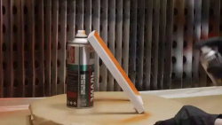 Аэрозольная краска KUDO "Эмаль универсальная высокопрочная RAL в маленьком баллончикe", Алкидная, Глянцевая, 210 мл, Чёрная RAL 9005, KU-1002.1