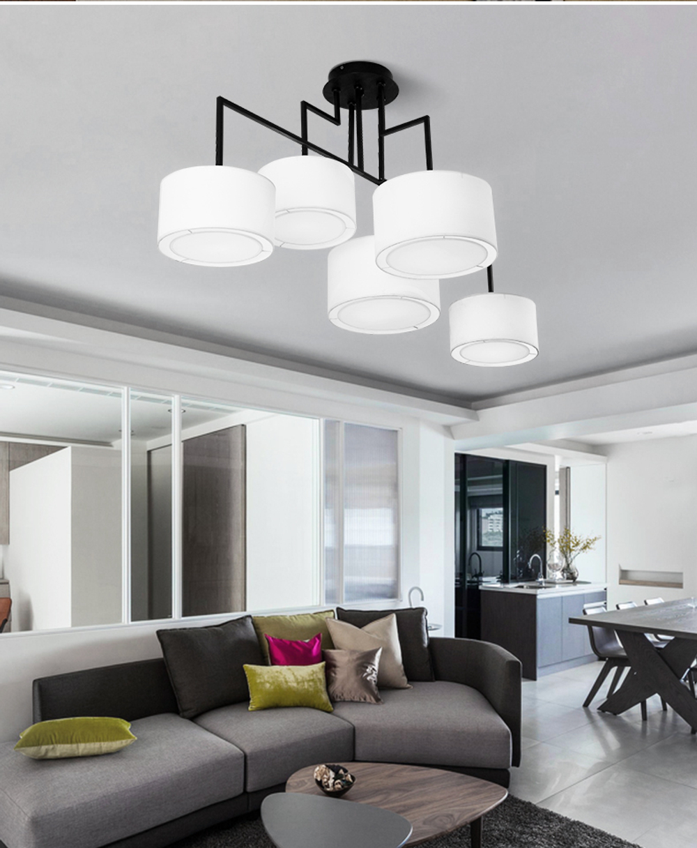 Ceiling design lamp  Noon 7 by Zeitraum (White)