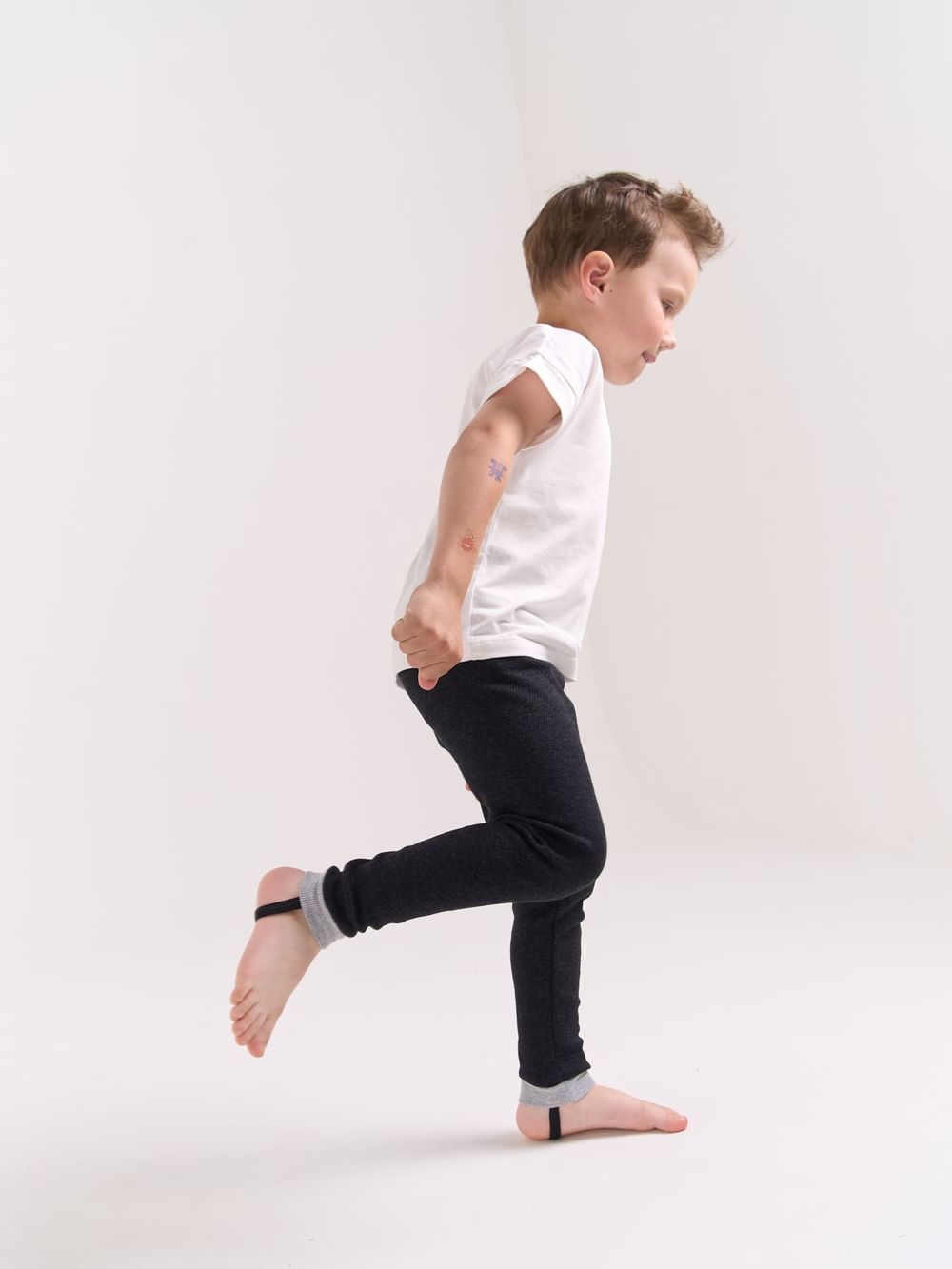 Кальсоны из термополотна "Черный меланж" с гульфиком