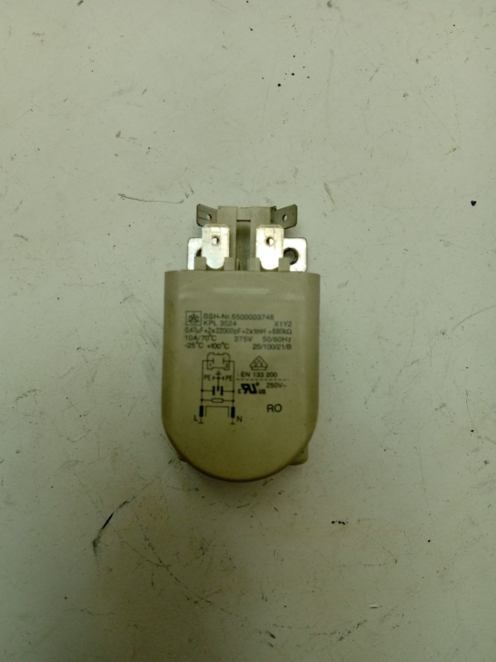 WFC1662OE кт8 Сетевой фильтр для стиральных машин Siemens Bosch 181928 б/у