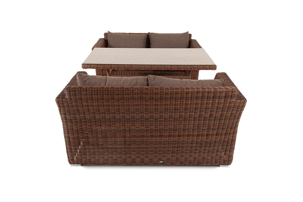 "Мокко" обеденная группа плетеная из ротанга, цвет коричневый