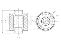 Сайлентблок задний заднего нижнего продольного рычага UNIO RMP-20314