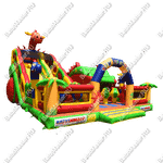 Большая надувная горка "Три дракона" 11*8*7 м