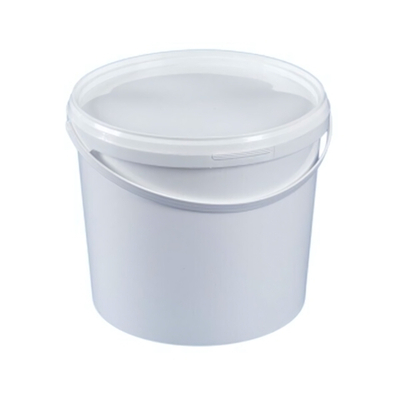 Ведро с пластиковой ручкой 5,6л + крышка с замком цвет белый
