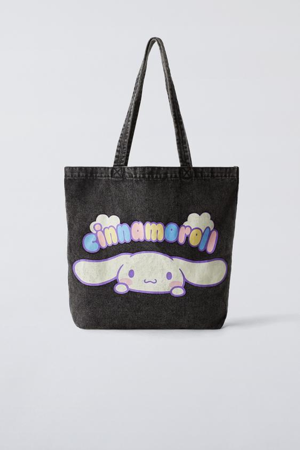 ZARA СУМКА-ШОПЕР CINNOMOROLL ©, ЧЕРНЫЙ