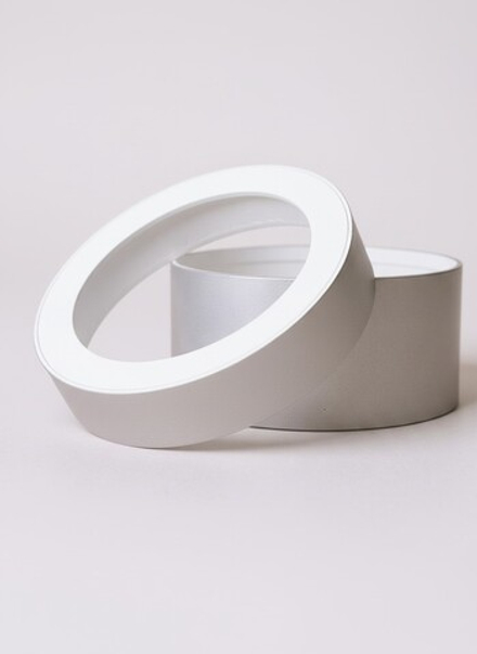 Короткая коробка с прозрачной крышкой D 22,5 см.Цвет: Белый.