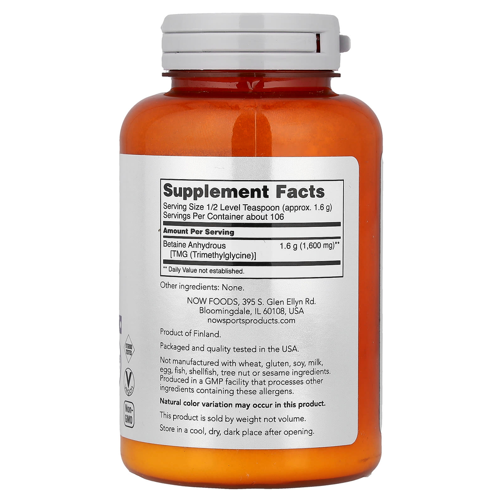 NOW Foods, Sports, бетаин в порошке, 170 г (6 унций)