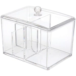 Диспенсер для ватных дисков и палочек»ФАНТЭНЕГРО», прозрачный, 15*11*12,7см