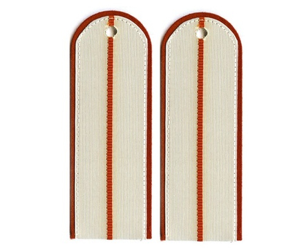 Погоны МЧС белые 1 оранжевый просвет (на рубашку)