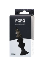 АНАЛЬНАЯ ВТУЛКА POPO PLEASURE BY TOYFA INDI, ВОДОНЕПРОНИЦАЕМАЯ, СИЛИКОН, ЧЕРНАЯ, 11,5 СМ, Ø 2,9 СМ