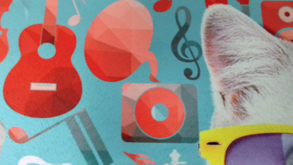 Микровелюр Xpoint (Икспоинт) 0030.02 Кошка с гитарой