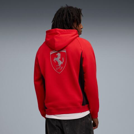 PUMA X SCUDERIA FERRARI МУЖСКАЯ ТОЛСТОВКА С КАПЮШОНОМ SCUDERIA FERRARI LIFESTYLE, КРАСНЫЙ