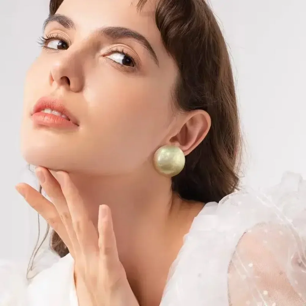 Серьги матовые Base, Золотые