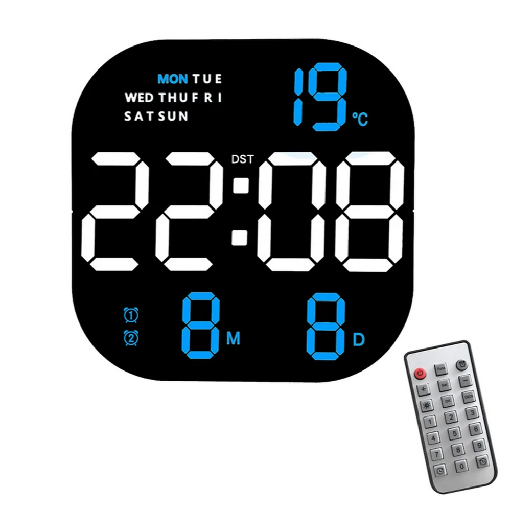 Часы настенные LED MIRROR NO.: 6633 White&Blue