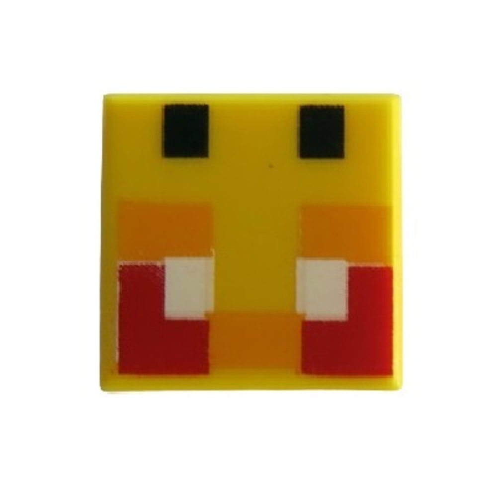 Плитка 1 x 1 с пикселизированным узором «Глаз пчелы» в стиле Minecraft 3070pb200