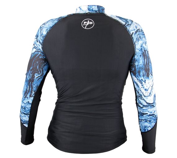 Гидрофутболка-рашгард FanDiver Marble мужская синий/черный