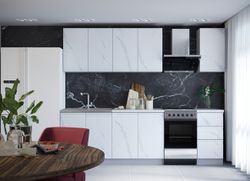 Модульный кухонный гарнитур «Скала» 2000 (Мрамор Арктик), ЛДСП/МДФ, ДСВ Мебель