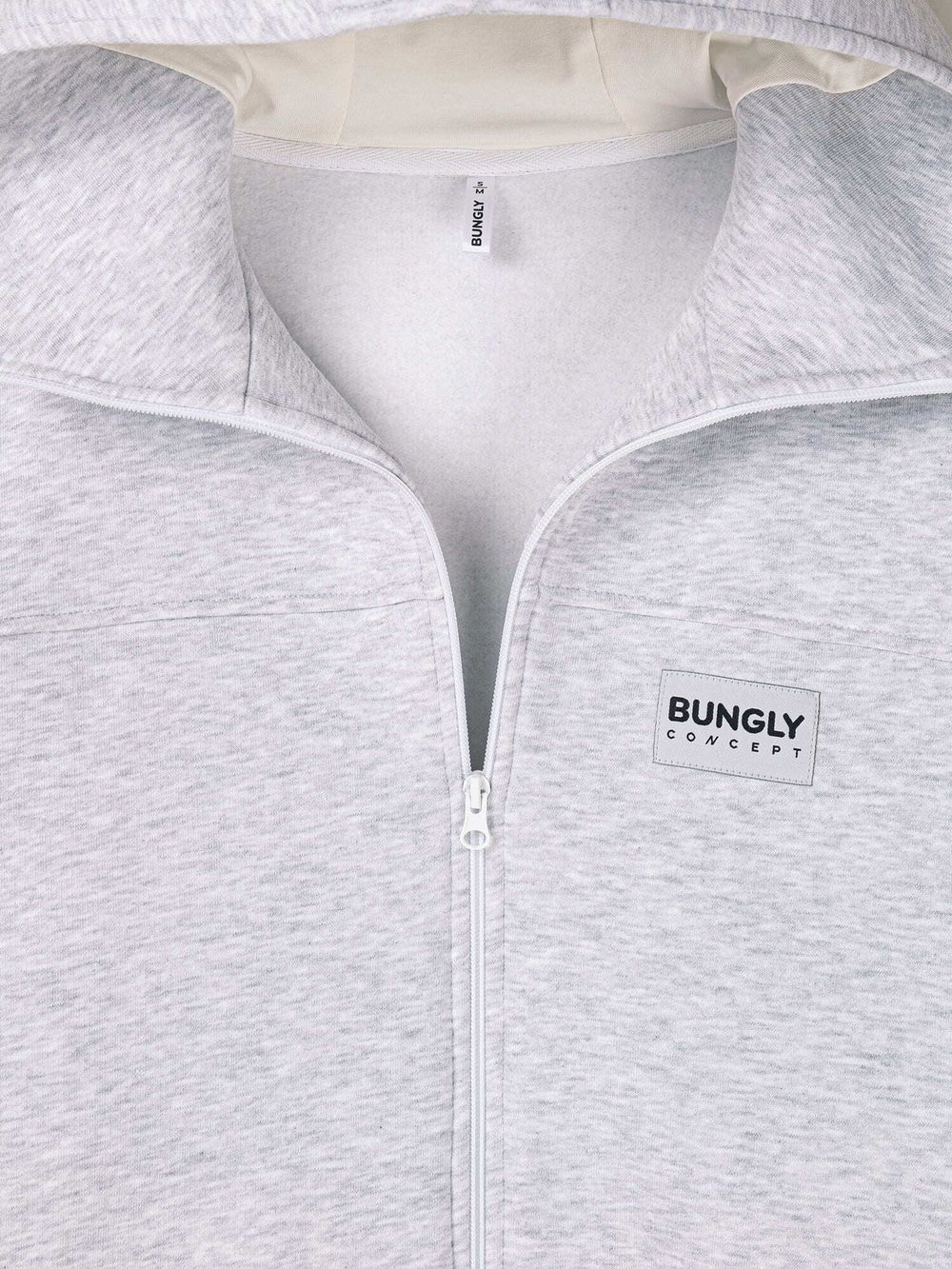 Толстовка на молнии утепленная "Серый меланж" женская