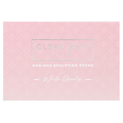 Clean Skin Club, гуа-ша, моделирующий камень, белый кварц, 1 шт.