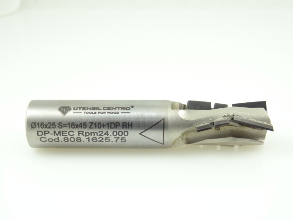 Фреза алмазная концевая Turbo D.16x25 S.16x50 LT.77 Z=10+1DP (3+3) Axial 20° H=4 RH