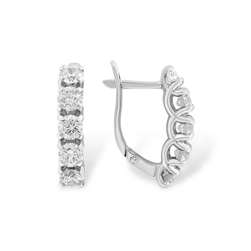Серьги из белого золота с бриллиантами