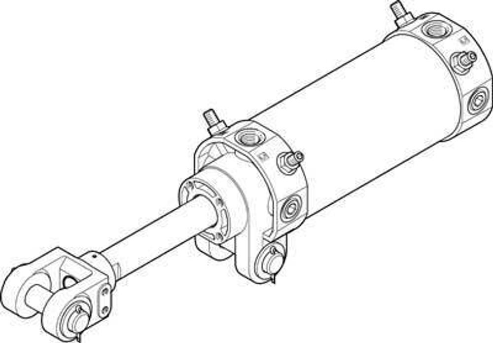 DW-80-100-Y-AB Цилиндр на шарнирах