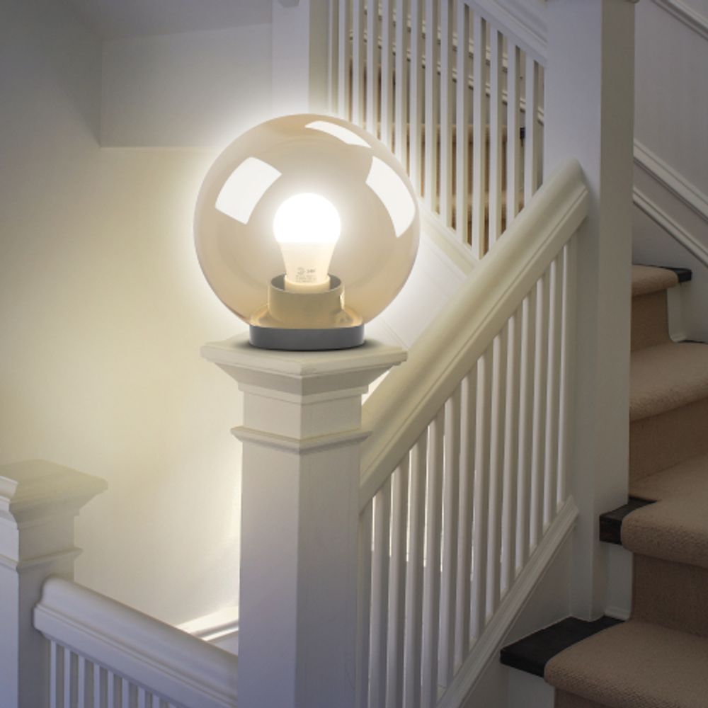 Садово-парковый светильник ЭРА НТУ 01-100-303 шар золотистый на опору / кронштейн IP44 Е27 max100Вт d300mm